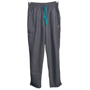 Figs Wide Elastic Band Drawstring Cargo Scrub Pants | Women’s Size X-Small